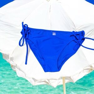 NWT Juniors Raisins Cobalt Blue Adjustable Tie Bikini - Size Small